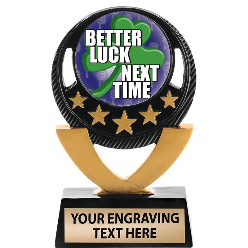 5"FIVE STAR BLK-GLD INS SCULP