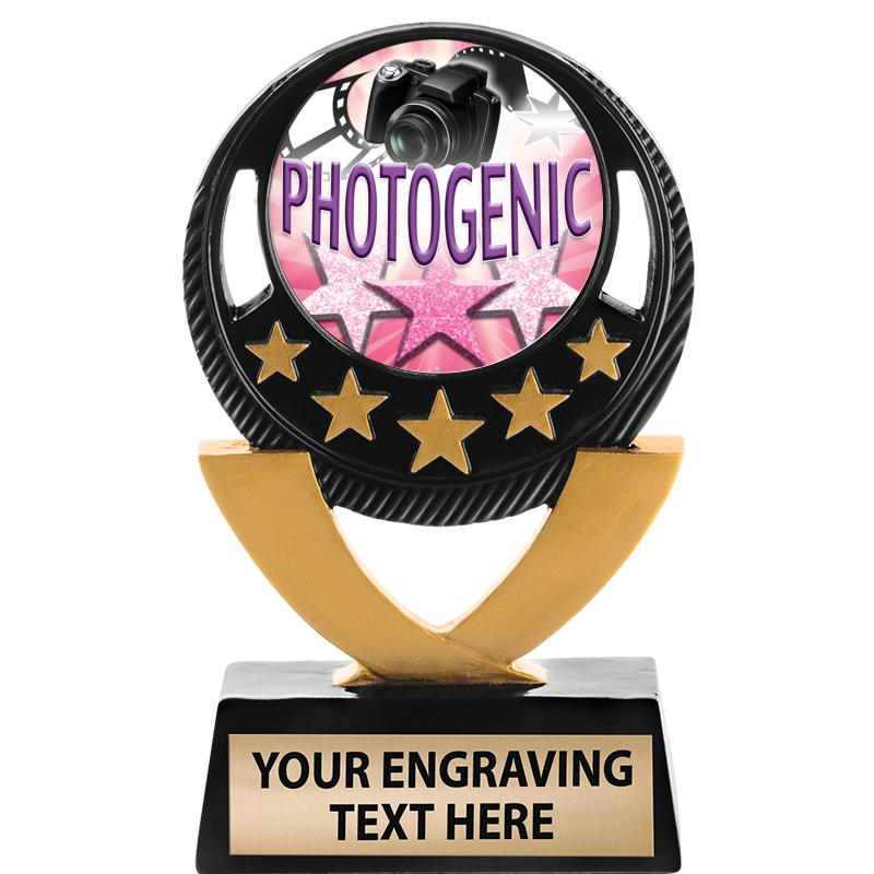 5"FIVE STAR BLK-GLD INS SCULP