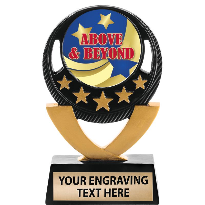 5"FIVE STAR BLK-GLD INS SCULP