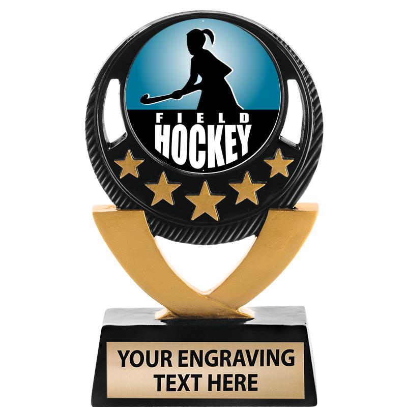 5"FIVE STAR BLK-GLD INS SCULP