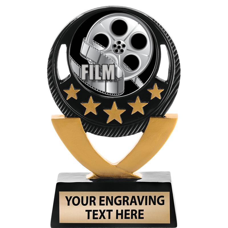 5"FIVE STAR BLK-GLD INS SCULP