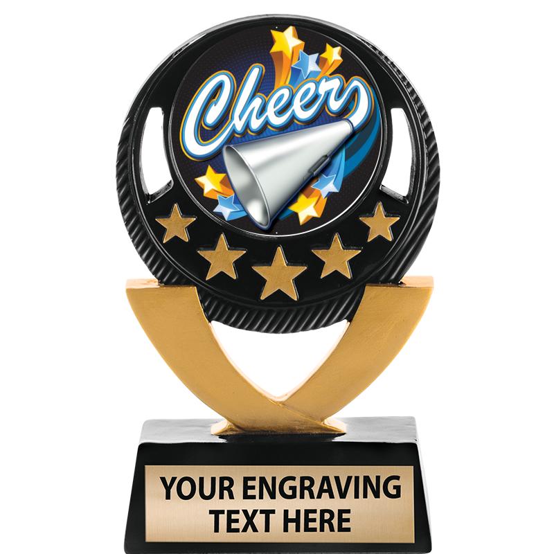 5"FIVE STAR BLK-GLD INS SCULP