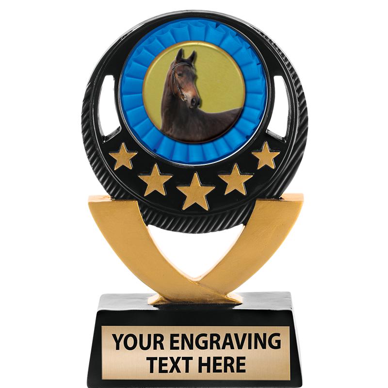 5"FIVE STAR BLK-GLD INS SCULP