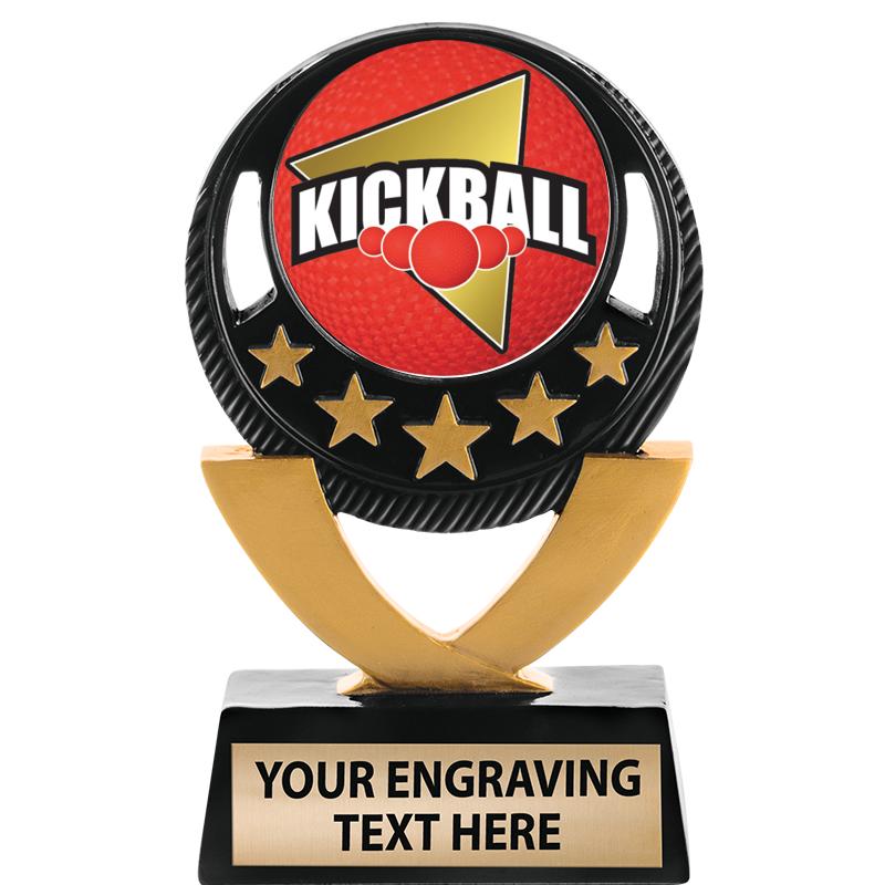 5"FIVE STAR BLK-GLD INS SCULP