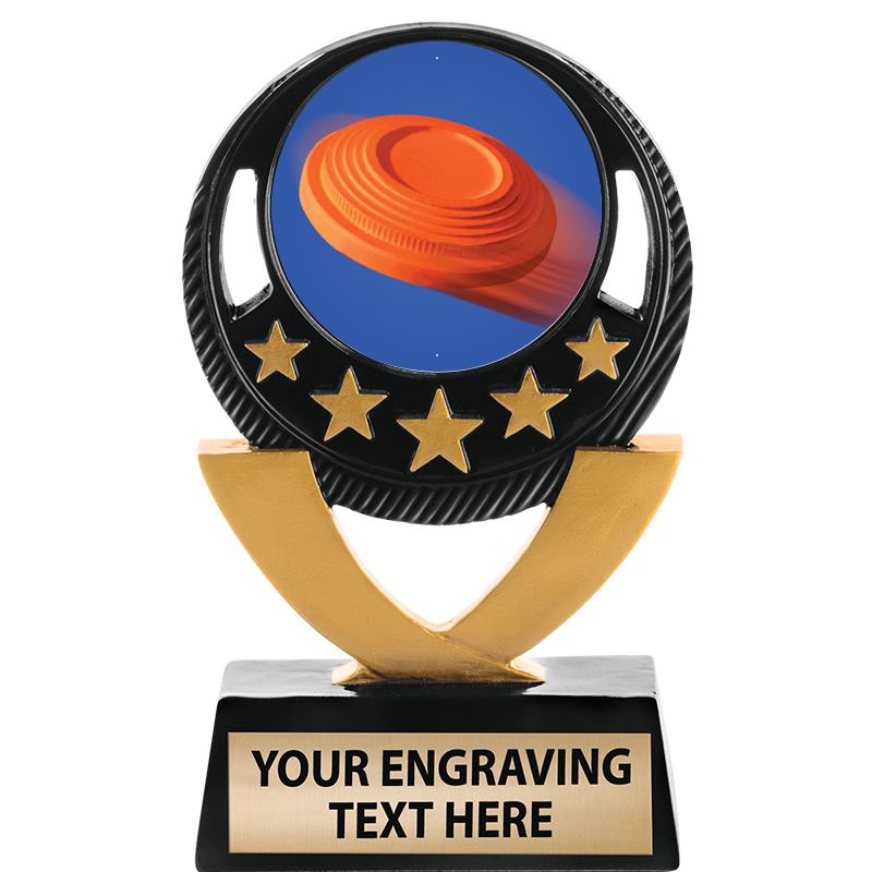 5"FIVE STAR BLK-GLD INS SCULP