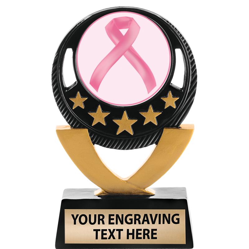 5"FIVE STAR BLK-GLD INS SCULP