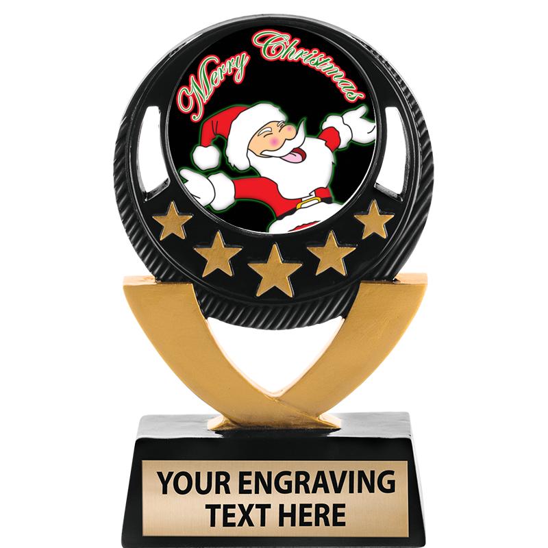 5"FIVE STAR BLK-GLD INS SCULP