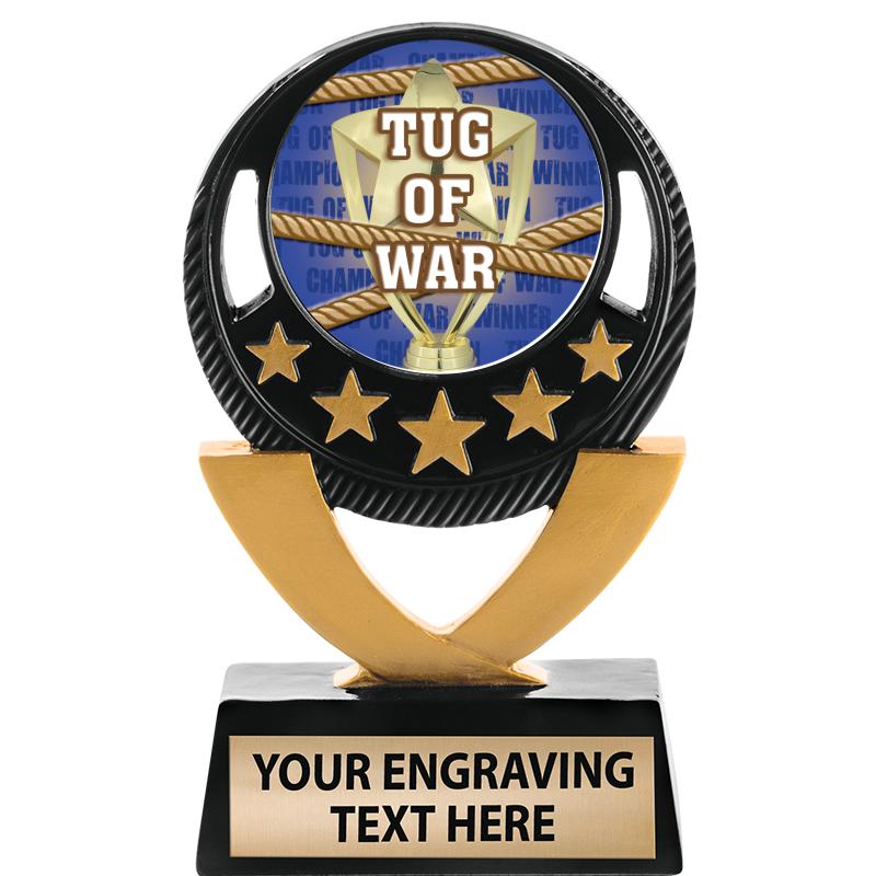 5"FIVE STAR BLK-GLD INS SCULP