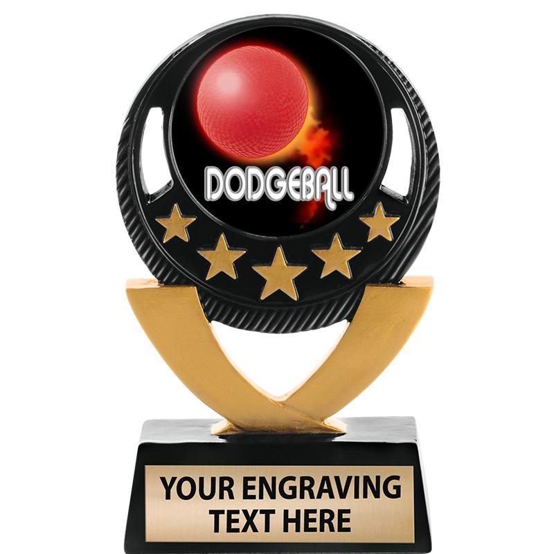 5"FIVE STAR BLK-GLD INS SCULP