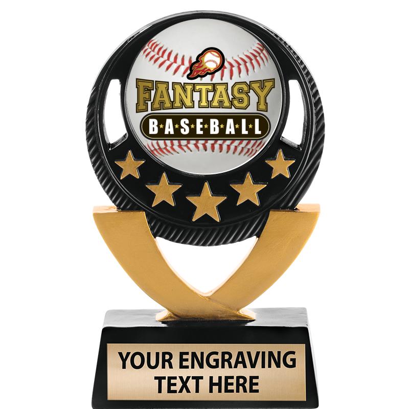 5"FIVE STAR BLK-GLD INS SCULP