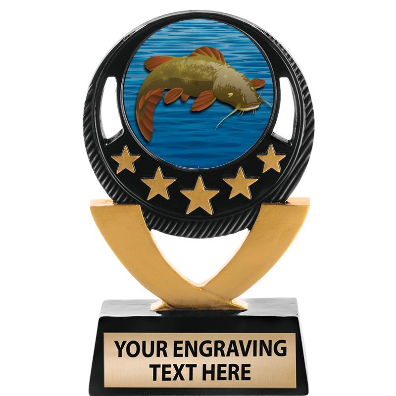 5"FIVE STAR BLK-GLD INS SCULP