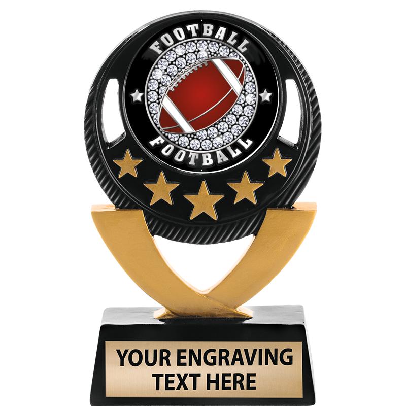 5"FIVE STAR BLK-GLD INS SCULP