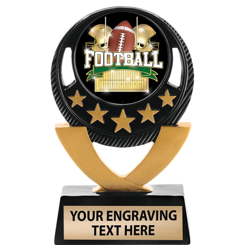 5"FIVE STAR BLK-GLD INS SCULP