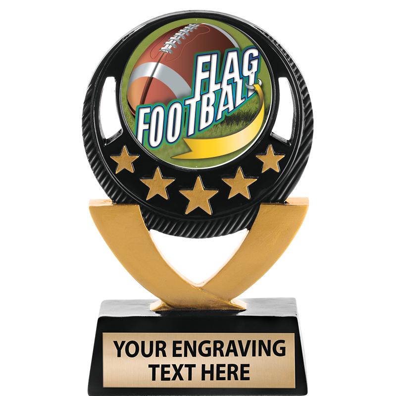 5"FIVE STAR BLK-GLD INS SCULP