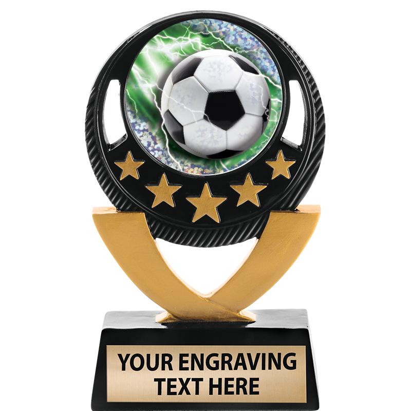 5"FIVE STAR BLK-GLD INS SCULP