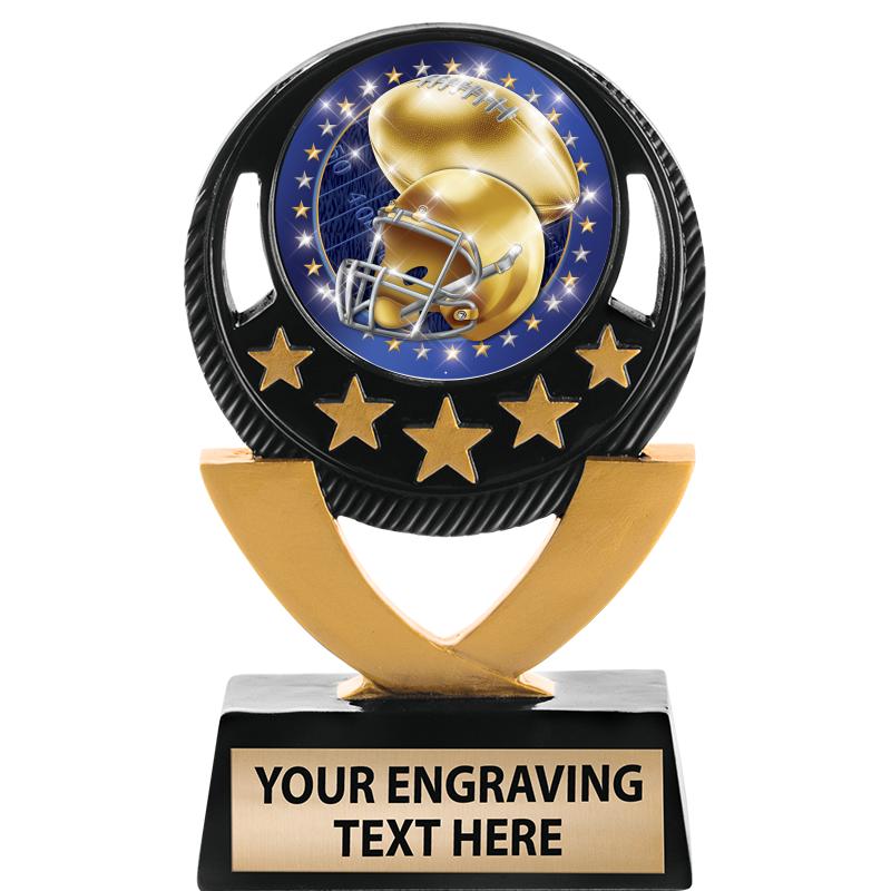 5"FIVE STAR BLK-GLD INS SCULP