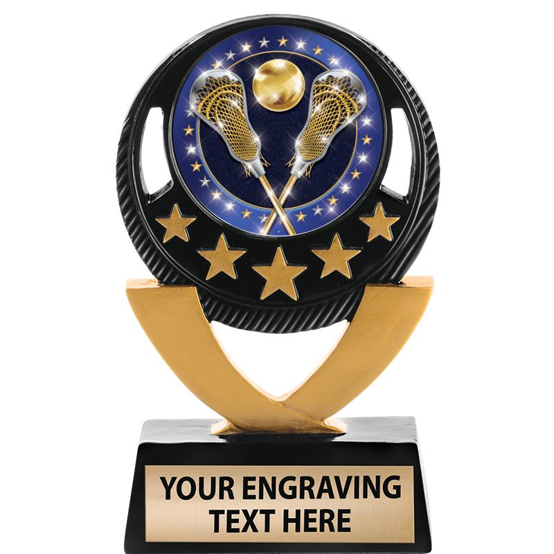 5"FIVE STAR BLK-GLD INS SCULP