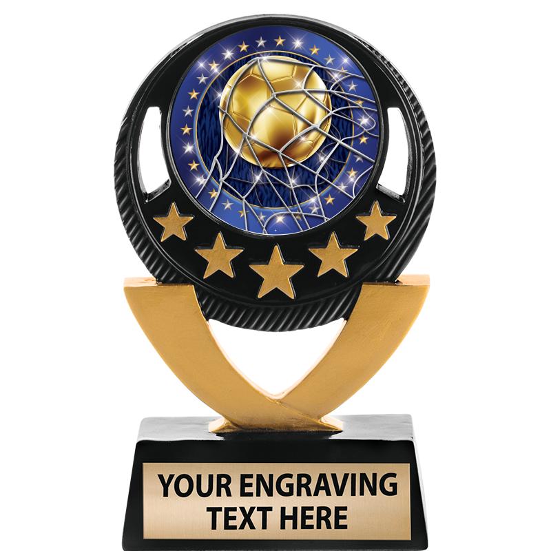 5"FIVE STAR BLK-GLD INS SCULP