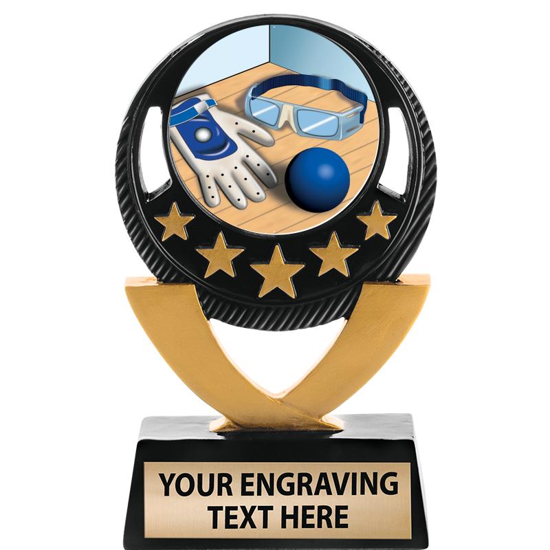 5"FIVE STAR BLK-GLD INS SCULP