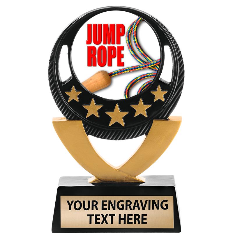 5"FIVE STAR BLK-GLD INS SCULP