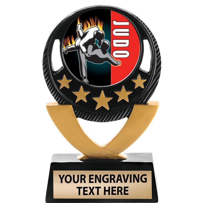 5"FIVE STAR BLK-GLD INS SCULP