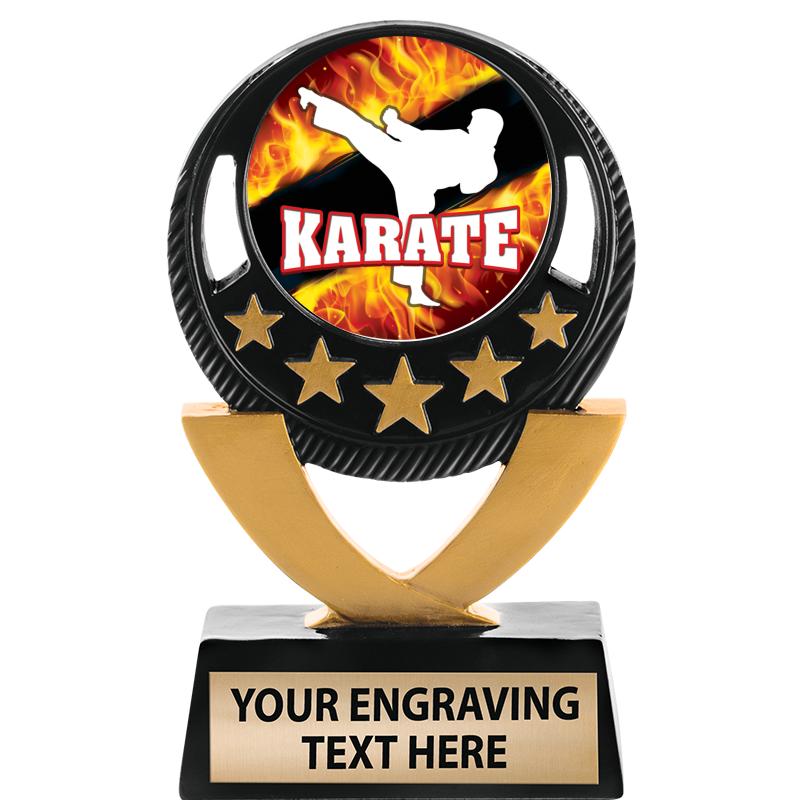 5"FIVE STAR BLK-GLD INS SCULP