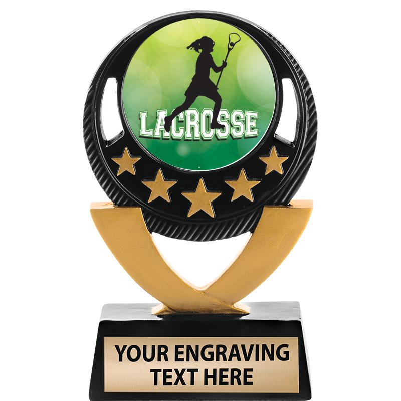 5"FIVE STAR BLK-GLD INS SCULP