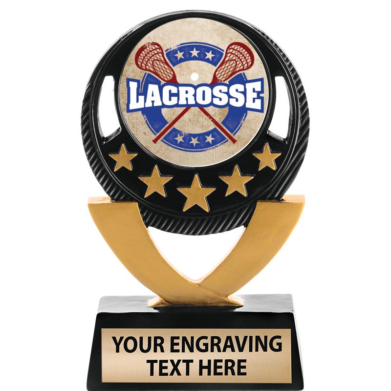 5"FIVE STAR BLK-GLD INS SCULP