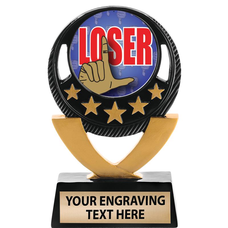 5"FIVE STAR BLK-GLD INS SCULP