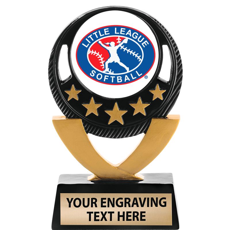 5"FIVE STAR BLK-GLD INS SCULP