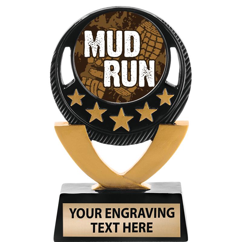 5"FIVE STAR BLK-GLD INS SCULP