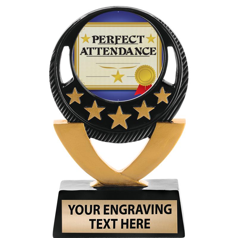 5"FIVE STAR BLK-GLD INS SCULP