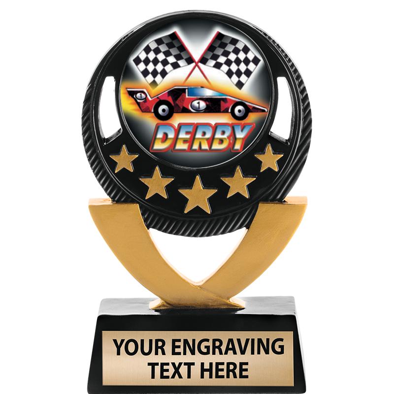 5"FIVE STAR BLK-GLD INS SCULP