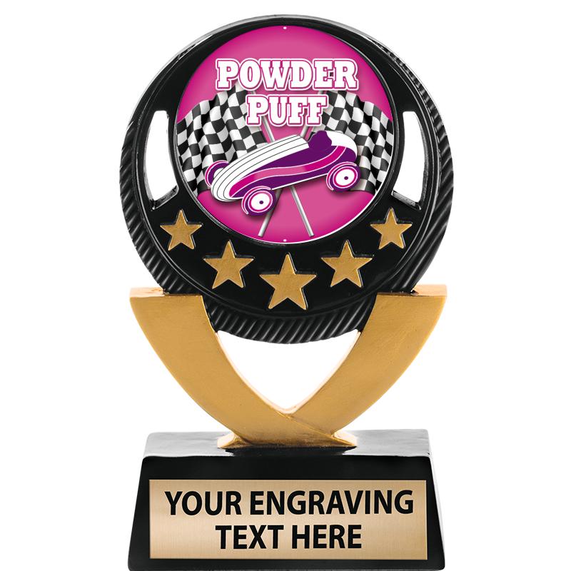 5"FIVE STAR BLK-GLD INS SCULP