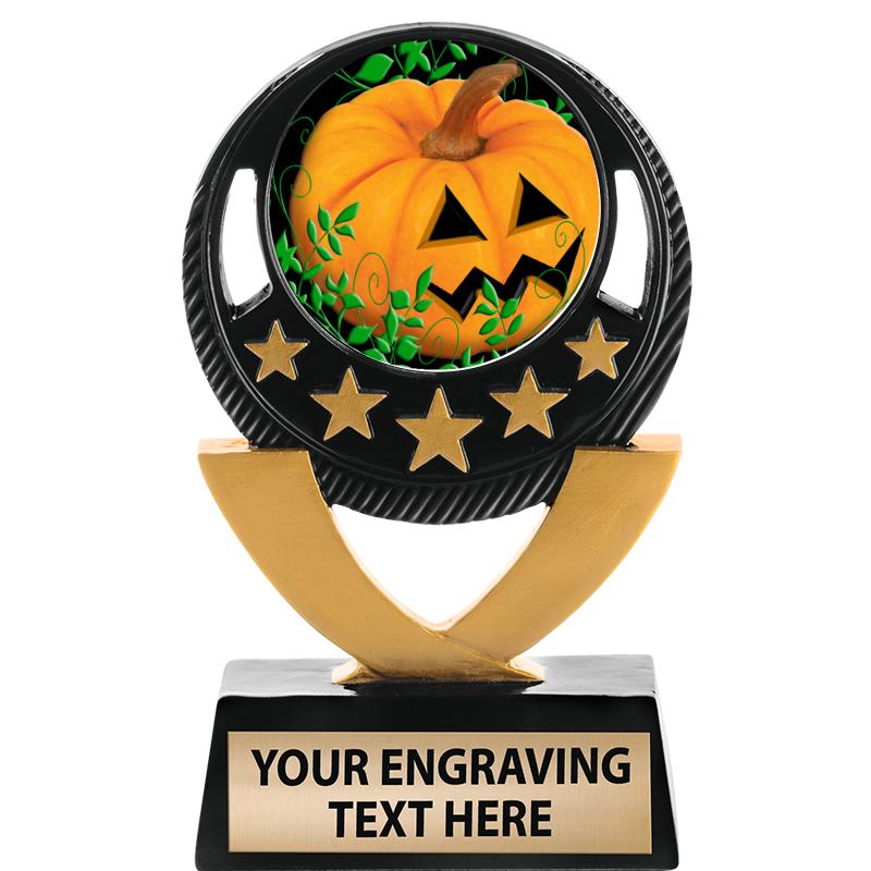 5"FIVE STAR BLK-GLD INS SCULP