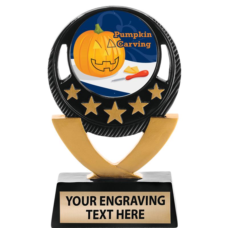 5"FIVE STAR BLK-GLD INS SCULP