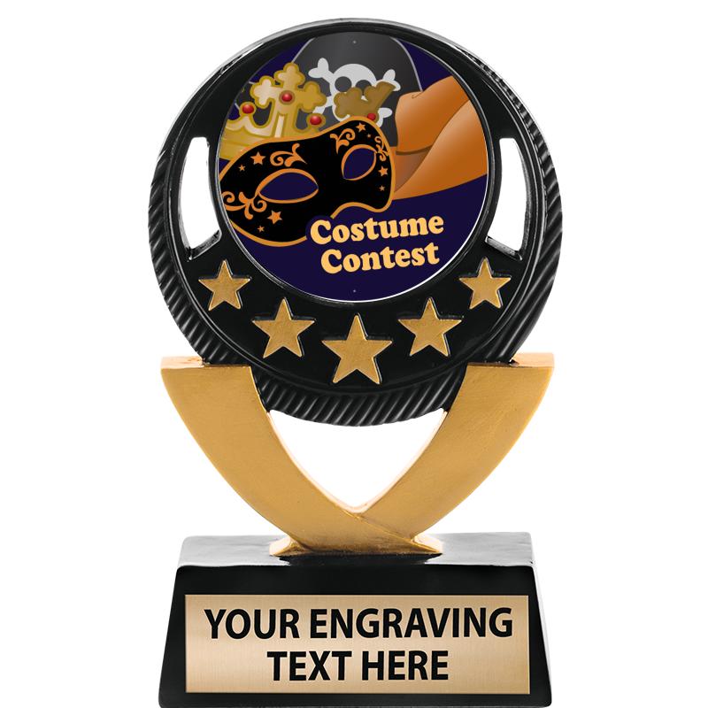 5"FIVE STAR BLK-GLD INS SCULP