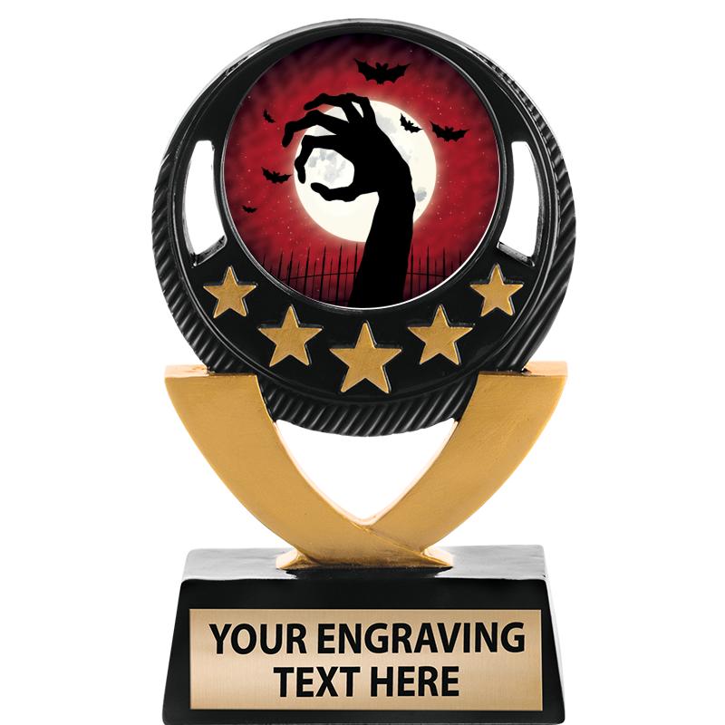 5"FIVE STAR BLK-GLD INS SCULP