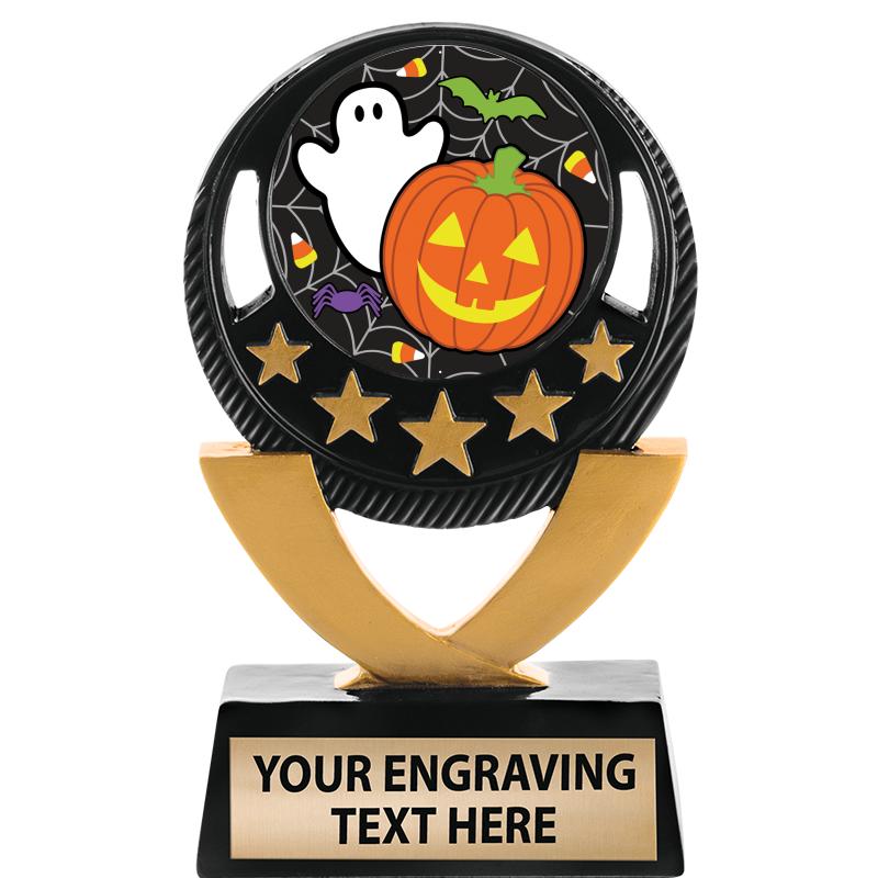 5"FIVE STAR BLK-GLD INS SCULP