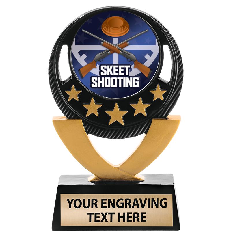 5"FIVE STAR BLK-GLD INS SCULP