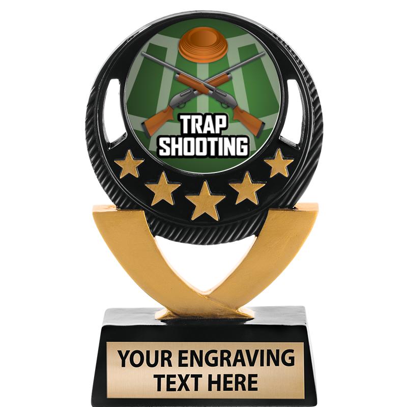 5"FIVE STAR BLK-GLD INS SCULP