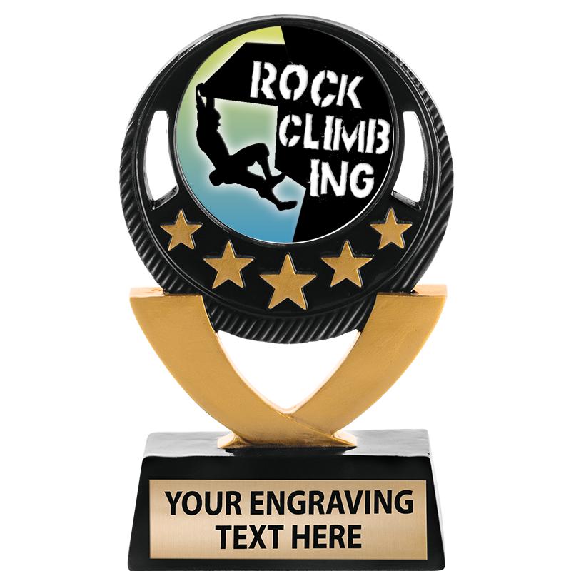 5"FIVE STAR BLK-GLD INS SCULP