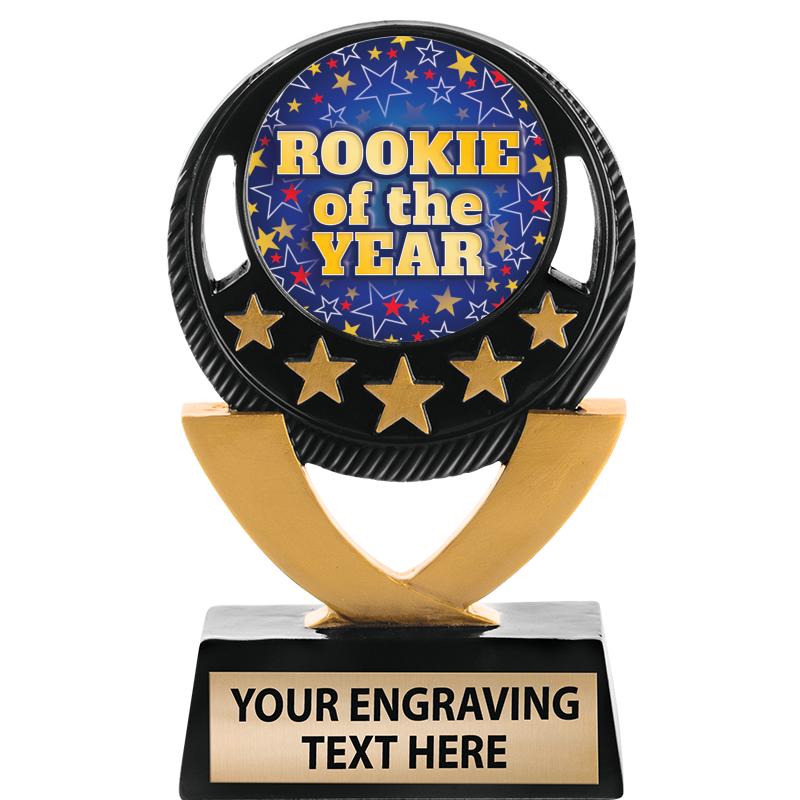 5"FIVE STAR BLK-GLD INS SCULP