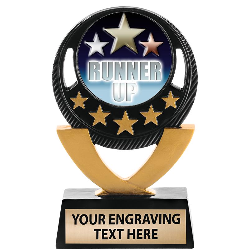 5"FIVE STAR BLK-GLD INS SCULP