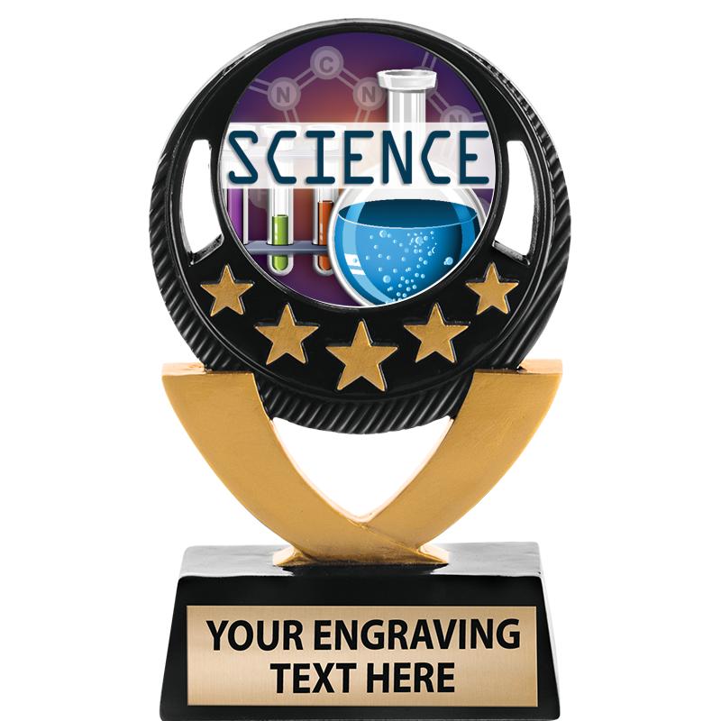 5"FIVE STAR BLK-GLD INS SCULP