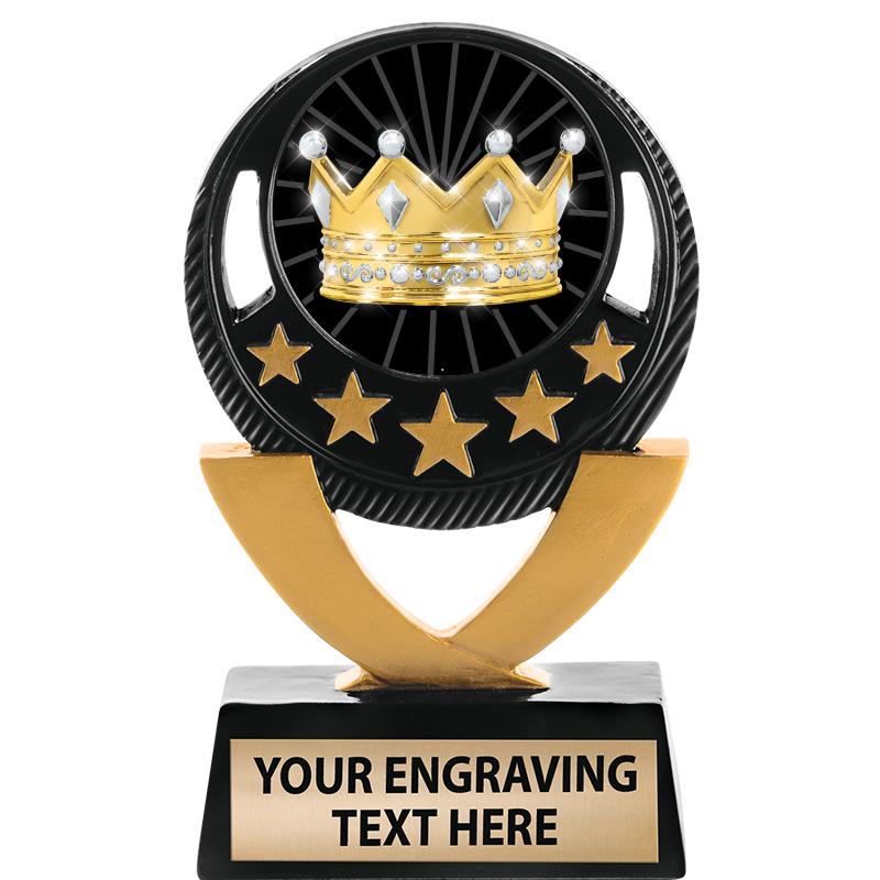 5"FIVE STAR BLK-GLD INS SCULP