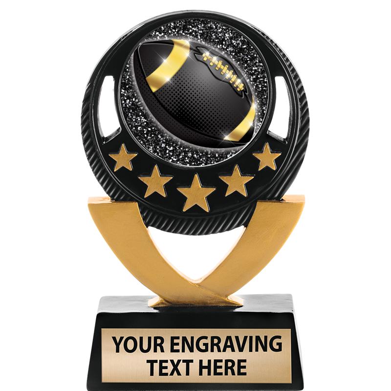 5"FIVE STAR BLK-GLD INS SCULP