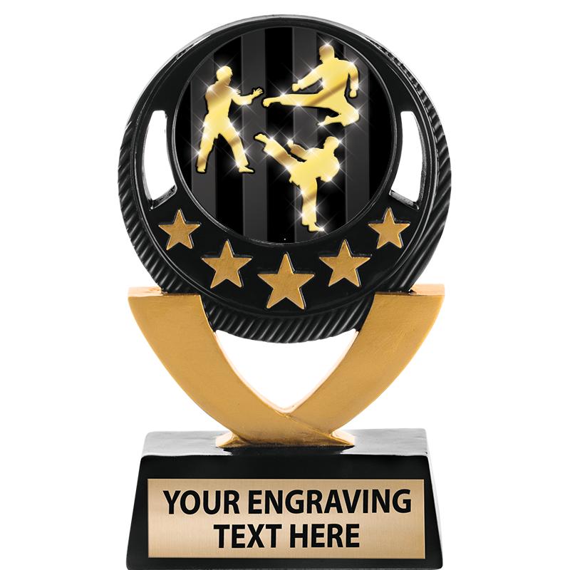 5"FIVE STAR BLK-GLD INS SCULP