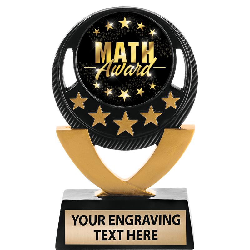 5"FIVE STAR BLK-GLD INS SCULP