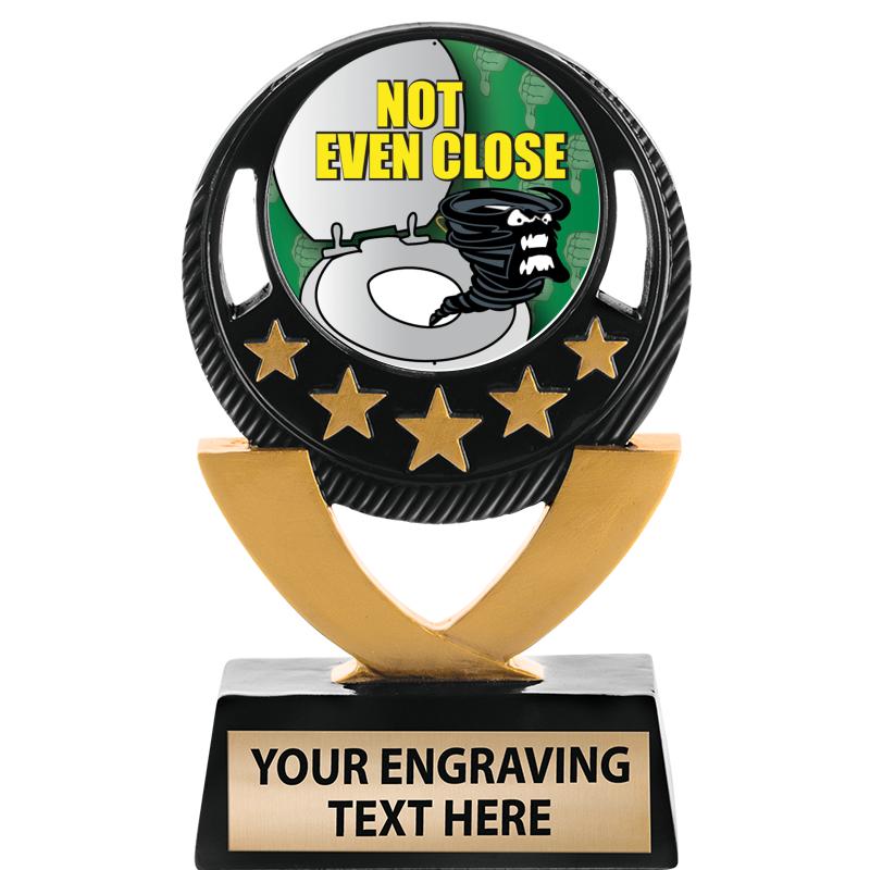 5"FIVE STAR BLK-GLD INS SCULP